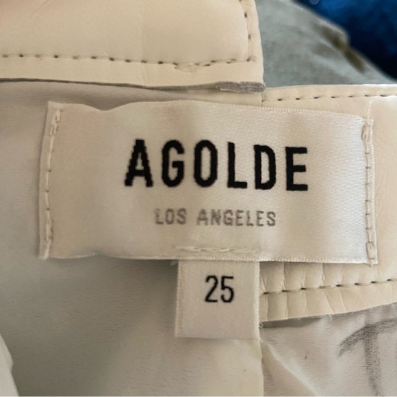 NWT AGOLDE recycled leather cross cross pant straight - Picture 6 of 14